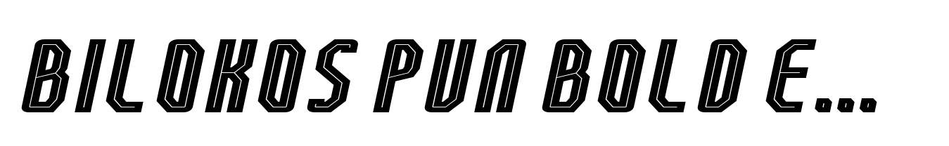 Bilokos Pun Bold Expanded Italic